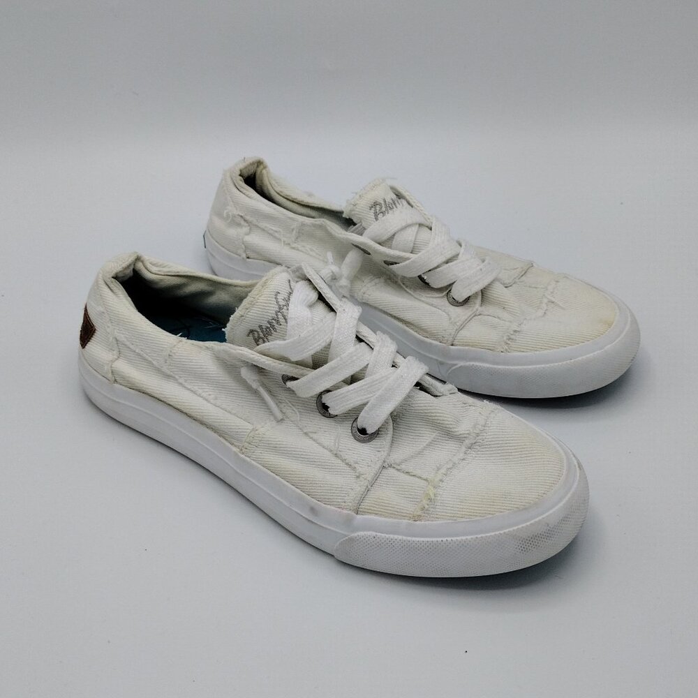 Blowfish Malibu Clay White Canvas  women's  Shoes Size 7.5